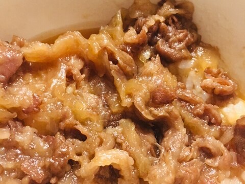 圧力鍋で簡単に牛丼